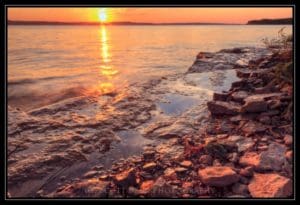 Sitting on the shoreline